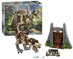 Конструктор LARI Dinosaur World 11338 "Ярость Ти-Рекса" (Juniors Jurassic World 75936), 58.0х47.5х12.0 см, 3156 деталей