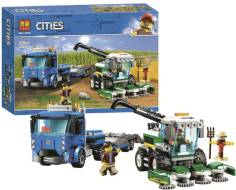 Конструктор LARI CITIES 11223 «Транспортировщик для комбайнов» (City Harvester Transport 60223), 41.0x28.0x6.5 см, 370 деталей