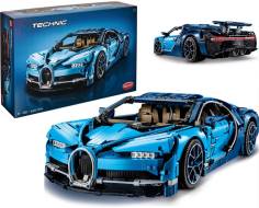 Конструктор Lion King Technology S7802 «Bugatti Chiron» 1:8 (Technic Bugatti Chiron 42083), 62.5x38.0x15.5 см, 4024 деталей