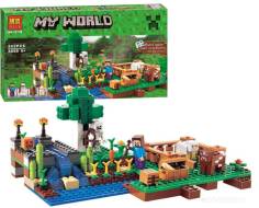 Конструктор BL MY WORLD 10175 "Ферма" (аналог LEGO Minecraft  21114), 35.0х19.0х6.8 см, 262 деталей