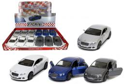 Mашинка металлическая KINSMART KT5369D European Series 2012 Bentley Continental GT Speed 1:38, 12 штук в дисплее