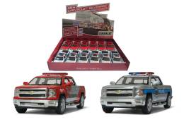 Mашинка металлическая KINSMART KT5381DPR American Series 2014 Chevrolet Silverado (Police/ Fire Fighter) 1:46