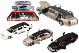 Mашинка металлическая KINSMART KT7001DH Inches series 1999 Lincoln Town Car Stretch Limousine 1:38, 6 штук в дисплее