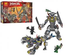 Конструктор PRCK 31163 NINJA "Железный ниндзя" (аналог LEGO Ninjago Movie), 47.5x28.0x6.8 см, 422 деталей