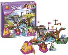 Конструктор BL FRIENDS "Спортивный лагерь: сплав по реке" (аналог LEGO Friends 41121), 31.0x28.0x6.0 см, 325 деталей