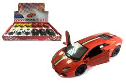 Mашинка металлическая KINSMART KT5355FD  European Series Lamborghini Aventador LP 700-4 wich printing 1:38, 12 штук в дисплее