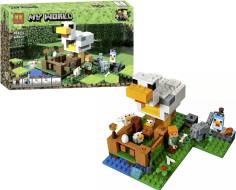 Конструктор BL MY WORLD 10809 "Курятник " (аналог LEGO Minecraft  21140), 29.0x20.0x6.0 см, 204 деталей