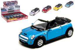 Mашинка металлическая KINSMART KT5089D European Series Mini Cooper S Convertible 1:28, 12 штук в дисплее