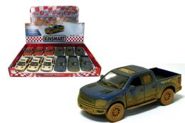 Mашинка металлическая KINSMART American Series 2013 Ford F-150 SVT Raptor SuperCrew (Muddy) 1:46 в дисплее, мин. партия 12 шт