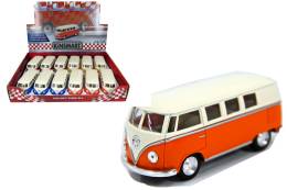 Mашинка металлическая KINSMART KT5377D European Series 1962 Volkswagen Classical Bus (Ivory Top) 1:32, 12 штук в дисплее