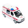 Машина металлическая Mercedes-Benz Sprinter Ambulance 1:32 16.5х9.0х7.0 см  со световыми и звуковыми эффектами в коробке 39.5х36.0х10.0 см 8 штук