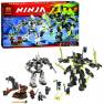 Конструктор BL Ninja 10399 «Битва механических титанов» (Ninjago Movie Titan Mech Battle 70737), 53.0x30.5x6.0 см, 757 деталей